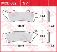 TRW Remblokken, en remschoenen voor de moto, MCB692SV Sinter street