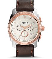Horlogeband Fossil FS5040 Leder Bruin 24mm