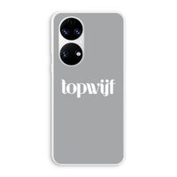 Topwijf Grijs Wit: Huawei P50 Transparant Hoesje