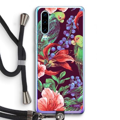 Papegaaien: Huawei P30 Transparant Hoesje met koord