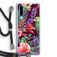 Papegaaien: Huawei P30 Transparant Hoesje met koord