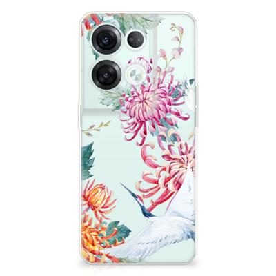 OPPO Reno8 Pro | TPU Hoesje | Bird Flowers