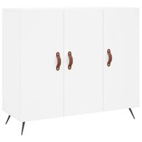 vidaXL Dressoir 90x34x80 cm bewerkt hout wit - thumbnail