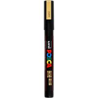 Uni-Posca Posca marker, afm pc-3m, lijndikte 0,9-1,3 mm, fijn, goud, 1 stuk - thumbnail