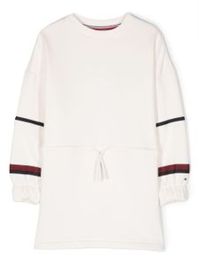 Tommy Hilfiger Junior robe-pull à rayures - Blanc