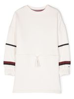 Tommy Hilfiger Junior robe-pull à rayures - Blanc