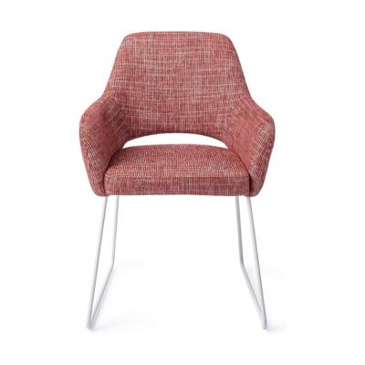 Jesper Home Yanai eetkamerstoel Berry Bars slide white