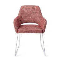 Jesper Home Yanai eetkamerstoel Berry Bars slide white