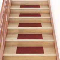 VidaXL 15 st trapmatten zelfklevend rechthoekig 60x25 cm rood