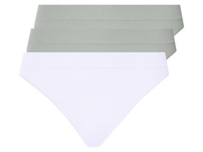 esmara 3 dames strings (Mint/wit, L (44/46))