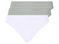 esmara 3 dames strings (Mint/wit, L (44/46))