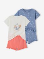 Set van 2 katoenen pyjamashorty's blauw