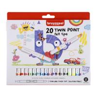 Bruynzeel Kids Twin Point viltstiften - 20 stuks