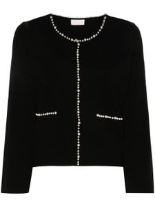 LIU JO cardigan à plaque logo - Noir