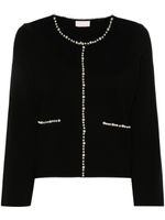 LIU JO cardigan à plaque logo - Noir