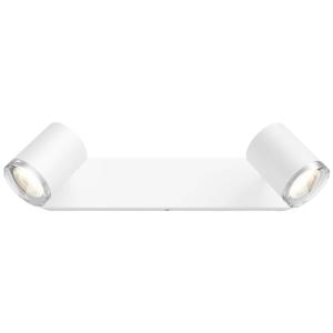 Philips Lighting Hue LED-plafondlamp voor badkamers 871951434087900 Hue White Amb. Adore Spot 2 flg. weiß 2x350lm inkl. Dimmschalter GU10 10 W