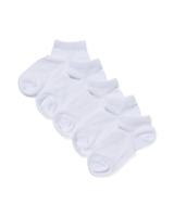 HEMA Kinder enkelsokken met katoen - 5 paar wit (wit)