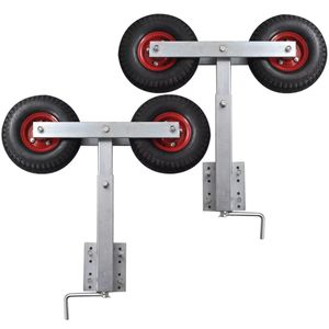 VidaXL 2-delige boegsteunenset voor bootaanhanger 59-84 cm