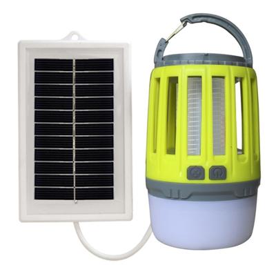 Zonne-energie mug Killer outdoor opknoping Camping anti-insect insect killer kleur: licht groen + zonnepaneel