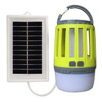 Zonne-energie mug Killer outdoor opknoping Camping anti-insect insect killer kleur: licht groen + zonnepaneel