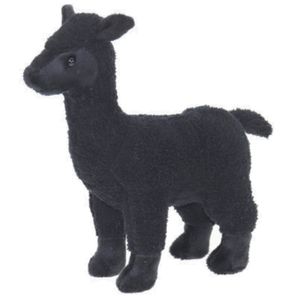 Pluche knuffel dieren zwarte Alpaca van 20 cm   -