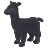 Pluche knuffel dieren zwarte Alpaca van 20 cm