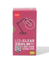 HEMA Led kogel clear E14 1.5W 250lm