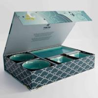 Sushiset van 8 stuks - Glassy Turquoise - Zwart/Turquoise