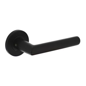 Intersteel Deurklink Hoek 90 graden op ronde rozet, zwart