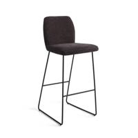 Jesper Home Barkruk 'Ikata' Slide Black, kleur Almost Black (zithoogte 75cm)
