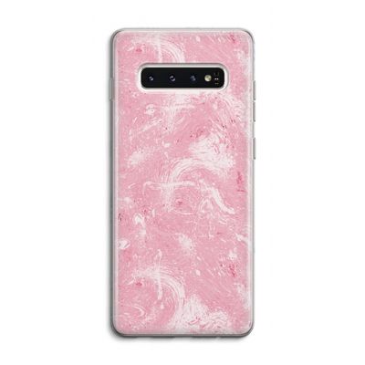 Abstract Painting Pink: Samsung Galaxy S10 4G Transparant Hoesje