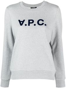 A.P.C. sweat en coton à logo imprimé - Gris