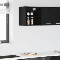 Hangkast Riga Zwart Eiken 40 x 29,5 x 40 cm Bewerkt hout Hangkast Riga Zwart Eiken 40 x 29,5 x 40 cm Bewerkt hout