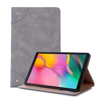 Retro boek stijl horizontale Flip lederen case voor Galaxy tab A 10 1 (2019) T510/T515 met houder & kaartsleuven & portemonnee (grijs)