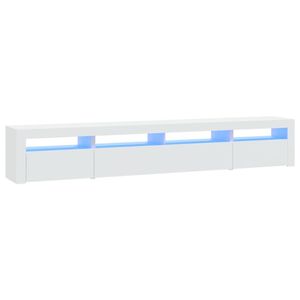 The Living Store TV-meubel The Living Store Meubel TV-meubel LED-verlichting - Wit - 240x35x40 cm - RGB LED