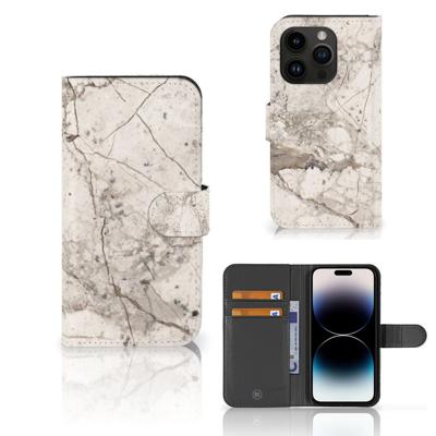 iPhone 15 Pro | Bookcase | Marmer Beige