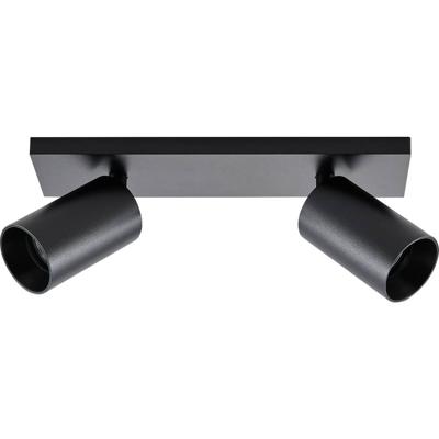 Deko Light 348248 Can Tilt eckig, 2x 7,5 W GU10, Schwarz Plafondopbouwarmatuur GU10 7.5 W Zwart