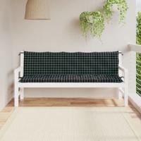 VidaXL Tuinbankkussens 2 st oxford stof ruitpatroon zwart