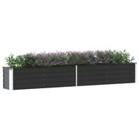 VidaXL Plantenbak verhoogd 320x40x45 cm gegalvaniseerd staal antraciet