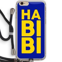 Habibi Blue: iPhone 6 PLUS / 6S PLUS Transparant Hoesje met koord