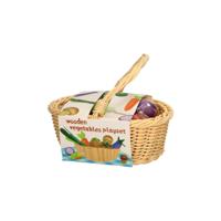Pic houten groente in knickmand 11dlg.