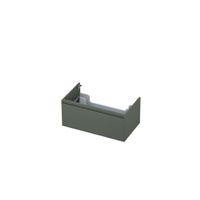 INK Wastafelonderkast - 80x45x35cm - 1 lade - greeploos - 45 graden afwerking rondom - MDF lak Mat beton groen 1240177