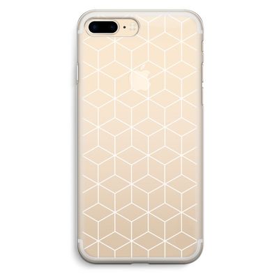 Zwart-witte kubussen: iPhone 7 Plus Transparant Hoesje