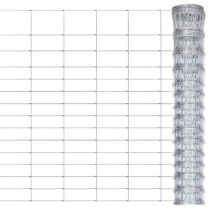 vidaXL Hek 50x1,6 m gegalvaniseerd staal zilverkleurig