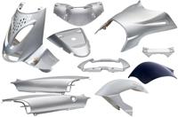 Edge Plaatset 11-delig voor aprilia sr van bouwjaar 1997 tot 2004 - zilver metallic Edge Plaatset 11-delig voor aprilia sr van bouwjaar 1997 tot 2004 - zilver metallic