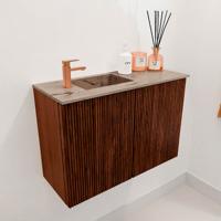 Toiletmeubel Mondiaz Joya Dlux | 60 cm | Meubelkleur Ruby | Faye wastafel Arena Wasbak Links | 1 kraangat