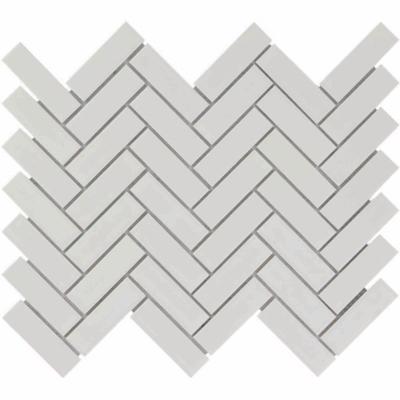 The Mosaic Factory Paris Mozaiek Tegel Visgraat - Wit Porselein Geglazuurd 247x318 mm