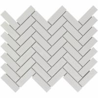 The Mosaic Factory Paris Mozaiek Tegel Visgraat - Wit Porselein Geglazuurd 247x318 mm