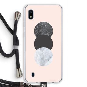 Marmeren cirkels: Samsung Galaxy A10 Transparant Hoesje met koord