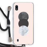 Marmeren cirkels: Samsung Galaxy A10 Transparant Hoesje met koord